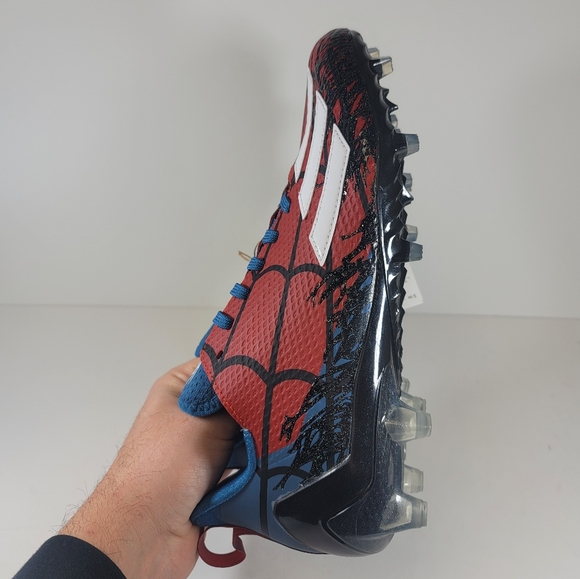 Adidas x PlayStation Adizero 12.0 SpiderMan Football Cleats Mens 8.5 IG9727 - Picture 7 of 10